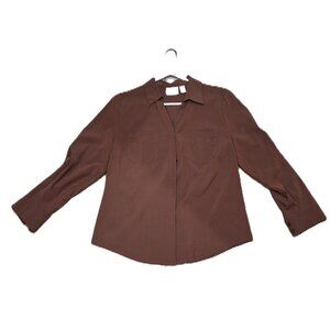 Chico's Brown Button Down Shirt